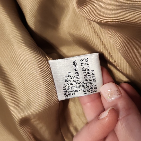 Talbots wool blazer, brown and ivory herringbone pattern. Size 4 - Picture 8 of 9